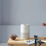 نمای کناری دستگاه تصفیه هوا شیائومی مدل 4Compact عمق قاب و پروفایل