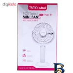 نمای کناری پنکه رومیزی تسکو مدل TFan 01 عمق قاب و پروفایل