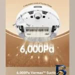 نمای کناری جارو رباتیک دریم مدل D۱۰ PLUS Gen۲ اصل عمق قاب و پروفایل