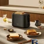 نمای بسته بندی توستر ۲ اسلایس شیائومی مدل Xiaomi Toaster UK XMTSJ۰۱FD اصل برچسب و بسته بندی