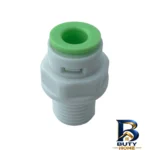 نمای بسته بندی تبدیل اتصال رزوه 1/4 به فیتینگ 6 تکومن مدل best بسته 4 عددی برچسب و بسته بندی