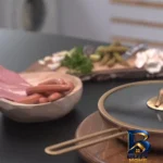نمای جلو سرویس قابلمه ۱۲ پارچه کی زد پی مدل 001 طراحی و جزئیات کلیدی