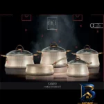 نمای جزئیات سرویس پخت و پز ۹ پارچه پاچی مدل CAMEO پرداخت و جزئیات مواد