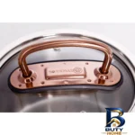 نمای جزئیات سرویس قابلمه و تابه استیل ۸ پارچه کرکماز مدل proline کد 1149 پرداخت و جزئیات مواد