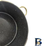 نمای جزئیات سرویس قابلمه و تابه گرانیتی ۷ پارچه فرموک طرح ایفل پرداخت و جزئیات مواد