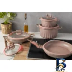 نمای جزئیات سرویس پخت و پز گرانیت ۱۰ پارچه پریما مدل NEW پرداخت و جزئیات مواد