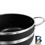 نمای جزئیات سرویس گرانیتی قابلمه و تابه 7 پارچه مدل Belly پرداخت و جزئیات مواد