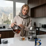 نمای جزئیات چای ساز روی هم وردا مدل 2280 پرداخت و جزئیات مواد