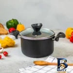 نمای جزئیات قابلمه تکنو آنتیک با روکش گرانیت پرداخت و جزئیات مواد