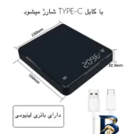 نمای جزئیات ترازوی آشپزخانه مدل تایمردار قهوه کد ۳KG-۰,۱G CK۲۱۵۰ اصل پرداخت و جزئیات مواد
