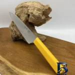 نمای جزئیات چاقو آشپزخانه مدل راسته بری پناهنده پرداخت و جزئیات مواد