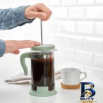 نمای جزئیات فرنچ پرس ایکیا مدل upphetta با طراحی زیبا پرداخت و جزئیات مواد