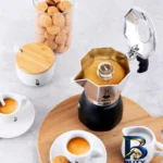 نمای جزئیات دمنوش ساز بیالتی مدل 4Cups با طراحی خاص پرداخت و جزئیات مواد