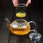 نمای جزئیات قوری کدو حلوایی مدل 1369n با گنجایش 1 لیتر پرداخت و جزئیات مواد