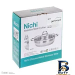 نمای جزئیات تابه استیل نیچی ویستا با دو دسته و درب دار پرداخت و جزئیات مواد