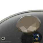 نمای جزئیات قابلمه تکنو مدل Diamond با روکش گرانیتی و در سوپاپ دار پرداخت و جزئیات مواد