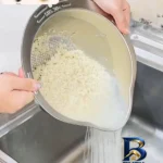 نمای بسته بندی آبکش و آبگیر مدل برنج شوی استیل کد HS۱۳ اصل مهر کیسه و مواد