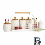 نمای جزئیات استند جا ادویه ای مدل دسته چوبی یک طبقه با طراحی زیبا پرداخت و جزئیات مواد