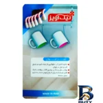 نمای جزئیات آویز لیوان مدل AB بسته ۶ عددی پرداخت و جزئیات مواد