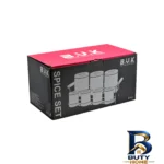 نمای جزئیات ست ادویه 8 پارچه بی.وی.کی مدل درب چوب T_t کد 863615 پرداخت و جزئیات مواد