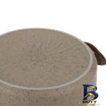 نمای جزئیات تابه اویز گرانیتی با در شیشه و دسته باکالیت پرداخت و جزئیات مواد