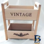نمای جزئیات سبد سیب زمینی و پیاز دوطبقه طرح Vintage کدv۲۱ اصل پرداخت و جزئیات مواد