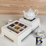 نمای جزئیات جعبه چای کیسه ای کورستیک مدل جانان کد 1007 پرداخت و جزئیات مواد