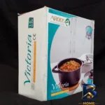 نمای جزئیات قابلمه عروس چدن با روکش سرامیکی و در پیرکس پرداخت و جزئیات مواد