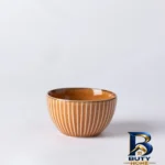 نمای بسته بندی کاسه مادام کوکو مدل Kleby Natural بسته ۴ عددی با طراحی زیبا مهر و پرداخت کیسه