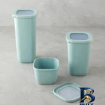 نمای جزئیات ظرف نگهدارنده مدل Novia انگلیش هوم مجموعه سه عددی پرداخت و جزئیات مواد
