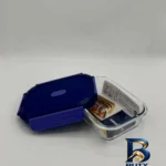 نمای جزئیات ظرف نگهدارنده پیرکس لومینارک مدل مستطیل مناسب برای مایکروویو و فر مجموعه 3 عددی پرداخت و جزئیات مواد
