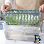 نمای جزئیات ظرف نگهدارنده با بدنه اکرولیک هوم کت مدل 3904 مناسب برای یخچال بسته 3 عددی پرداخت و جزئیات مواد