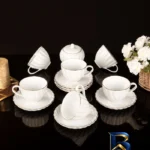 نمای بسته بندی سرویس چای خوری ۱۴ پارچه لمونژ مدل کارمن کد ۶۵۹ برچسب و بسته بندی