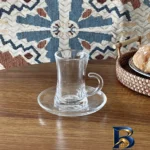 نمای جزئیات ست فنجان و نعلبکی ۱۲ پارچه مناسب برای ۶ نفر دلی مدل کلاسیک ساده پرداخت و جزئیات مواد