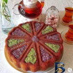 نمای جزئیات قالب کیک به گز مدل قلبی کف پرداخت و جزئیات مواد