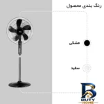 نمای جزئیات پنکه ویداس مدل VIR-۸۰۱۳ اصل پرداخت و جزئیات مواد