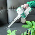 نمای جزئیات جارو شارژی عصایی توتال مدل TVLI۲۰۰۶ با باتری لیتیوم یونی ۲۰ ولت، ظرفیت ۰.۸ لیتر، موتور ۱۰۰ درصد مسی، فیلتر HEPA و