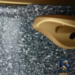 نمای جزئیات زودپز تاچ گرانیتی با کیفیت 6 لیتری پرداخت و جزئیات مواد