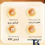 نمای جزئیات فن هیتر مدل H۷ اصل پرداخت و جزئیات مواد