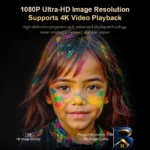 نمای جزئیات مینی ویدئو پروژکتور مدل TS-۱۶ با رزولوشن ۱۹۲۰x۱۰۸۰|FHD اصل پرداخت و جزئیات مواد