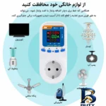 نمای لبه محافظ ولتاژ آر ام شیبی مدل RM-G-۱ اصل حاشیه و پرداخت