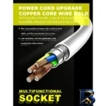 نمای لبه چندراهی برق مدل 2TYPEC و 4USB حاشیه و پرداخت