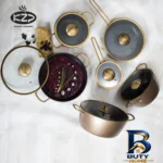 نمای کناری سرویس قابلمه ۱۲ پارچه کی زد پی مدل 001 پروفایل و ساختار