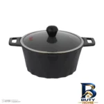 نمای کناری سرویس قابلمه و تابه گرانیتی ۱۳ پارچه تکنو مدل دایموند پروفایل و ساختار