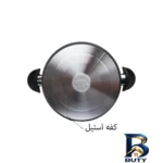 نمای کناری قابلمه عروس دلوین با روکش گرانیت و سوپاپ بخار پروفایل و ساختار