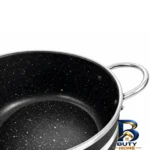نمای کناری سرویس گرانیتی قابلمه و تابه 7 پارچه مدل Belly پروفایل و ساختار