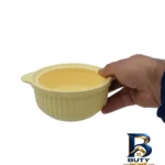 نمای کناری قابلمه سرامیکی کارولین کیچن با در شفاف پروفایل و ساختار