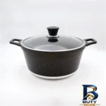 نمای پخته سرویس قابلمه و تابه گرانیتی ۱۶ پارچه نیولایف مدل AFRA-۶۳۱۶ اصل بافت برنج پخته