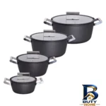 نمای کناری سرویس پخت و پز تیتانیومی ۲۲ پارچه کرانن والد کد01 پروفایل و ساختار