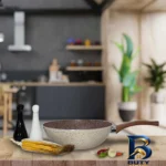 نمای جزئیات تابه ووک اویز مدل سوینگ با روکش گرانیتی پرداخت و جزئیات مواد